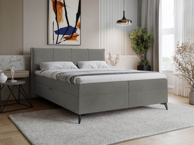 Florizel Sängpaket Kontinentalsäng 180x200 cm - Grå - Möbler - Sovrum - Sängar - Komplett Sängpaket