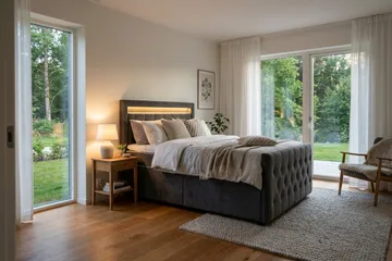 Franco Light Komplett Sängpaket med förvaring LED-belysning 120x200 cm - Grå - Möbler - Sovrum - Sängar - Sängar med förvaring