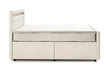 Franco light Komplett Sängpaket med förvaring LED-belysning 180x200 cm - Beige - Möbler - Sovrum - Sängar - Komplett Sängpaket