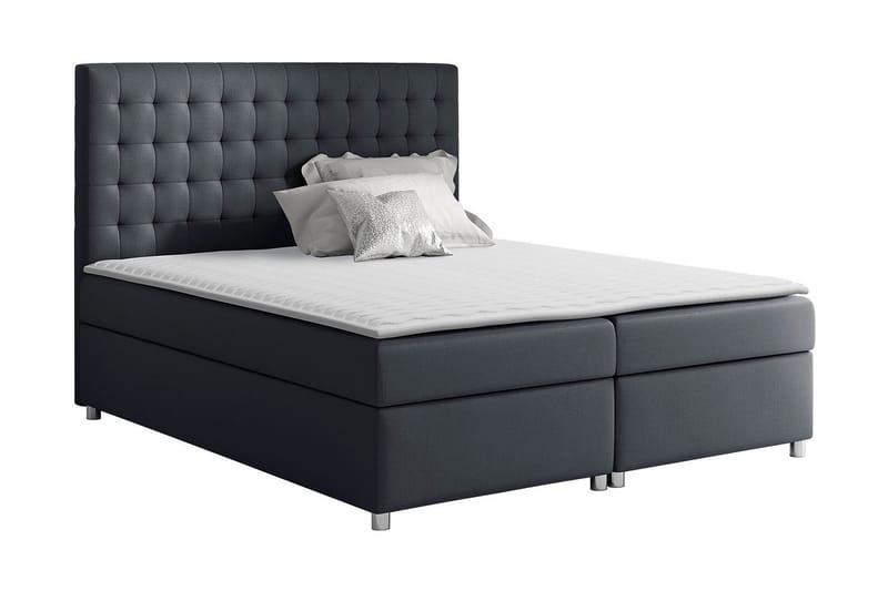 FRASCA Sängpaket 200x200 cm Svart - Svart - Kontinentalsängar - Komplett Sängpaket