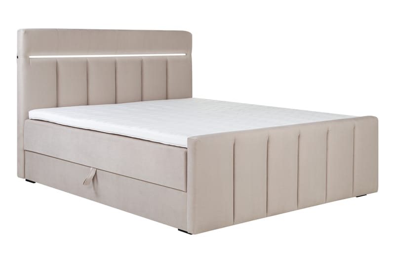 FRIDHEM Sängpaket Förvaringssäng 180x200 cm Beige - Komplett Sängpaket - Sängar med förvaring