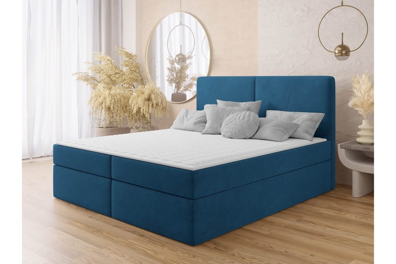 Garris Sängpaket Kontinentalsäng 140x200 cm - Blå - Möbler - Sovrum - Sängar - Komplett Sängpaket