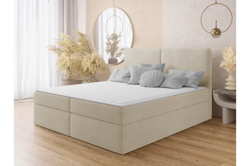 Garris Sängpaket Kontinentalsäng 160x200 cm - Beige - Möbler - Sovrum - Sängar - Komplett Sängpaket