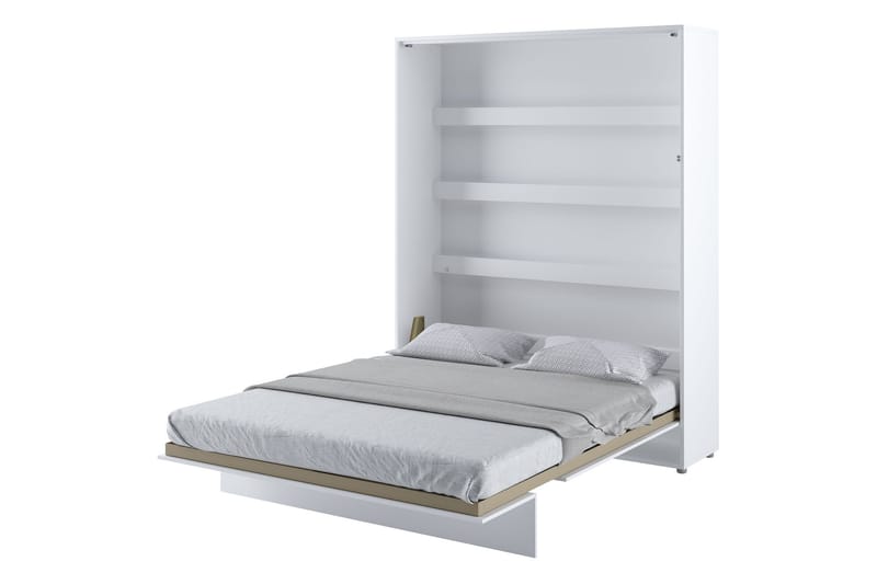 Rauk Sängskåp Fällbar Bäddbar 160x200 cm Rektangulär i Målat Trä - Vit - Möbler - Sovrum - Sängar - Gästsäng & extrasäng - Sängskåp