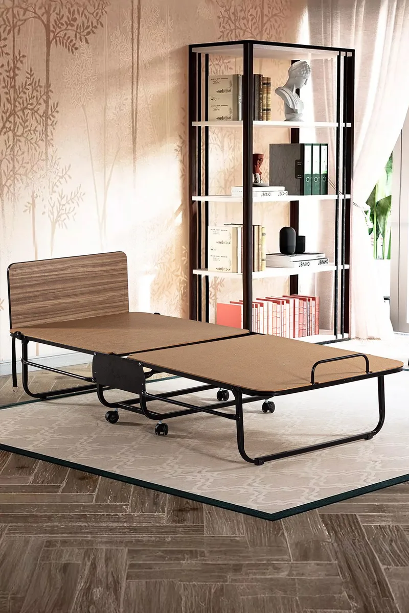 Remina Fällsäng 80x190 cm - Svart/Vit - Möbler - Sovrum - Sängar - Gästsäng & extrasäng - Utdragssäng