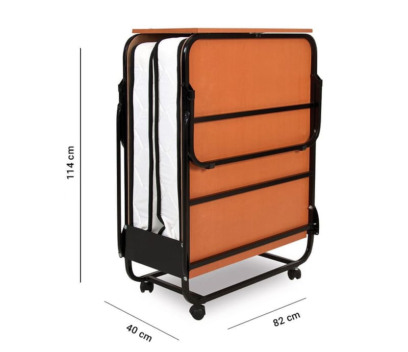 Remina Fällsäng 80x190 cm - vit och svart - Möbler - Sovrum - Sängar - Gästsäng & extrasäng - Utdragssäng