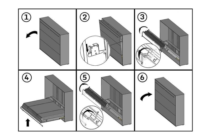 Concept Pro Sängskåp 237x104x217 cm Wilson & Wood Vit - Möbler - Sovrum - Sängar - Gästsäng & extrasäng - Sängskåp