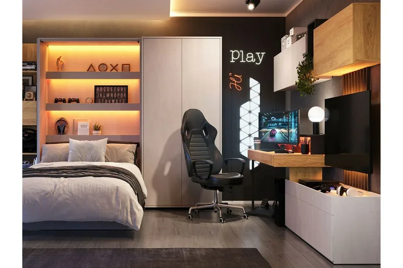 Grianan Sängskåp 120x200 cm - Beige - Möbler - Sovrum - Sängar - Gästsäng & extrasäng - Sängskåp