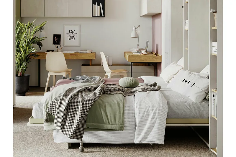 Grianan Sängskåp 90x200 cm beige - Möbler - Sovrum - Sängar - Gästsäng & extrasäng - Sängskåp