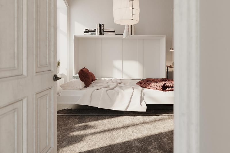 SMART Sängskåp 90x200 Horisontellt Vit Högglans - Möbler - Sovrum - Sängar - Gästsäng & extrasäng - Sängskåp
