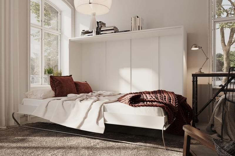 SMART Sängskåp 90x200 Horisontellt Vit Högglans - Möbler - Sovrum - Sängar - Gästsäng & extrasäng - Sängskåp
