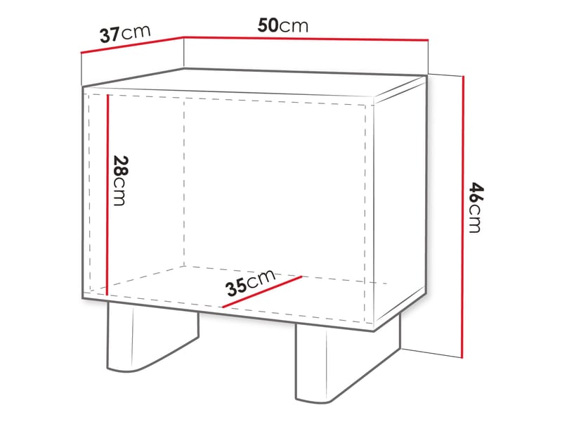 Seylar Sängbord 50 cm - Möbler - Sovrum - Sängar - Gästsäng & extrasäng - Sängskåp