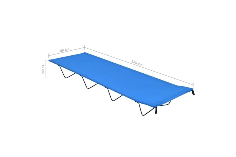 Campingsäng 180x60x19 cm oxfordtyg och stål blå - Blå - Möbler - Sovrum - Sängar - Gästsäng & extrasäng - Tältsäng