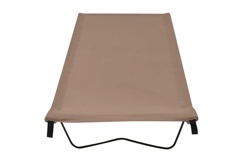 Campingsäng 180x60x19 cm oxfordtyg och stål taupe - Taupe - Möbler - Sovrum - Sängar - Gästsäng & extrasäng - Tältsäng