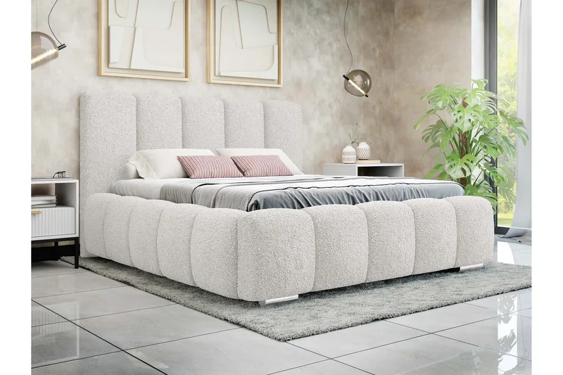 Gioia Förvaringssäng 160x200 cm - Beige - Möbler - Sovrum - Sängar - Sängar med förvaring