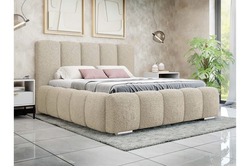 Gioia Förvaringssäng 160x200 cm - Beige - Möbler - Sovrum - Sängar - Sängar med förvaring