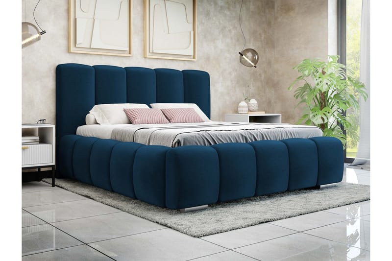 Gioia Förvaringssäng 160x200 cm - Blå - Möbler - Sovrum - Sängar - Sängar med förvaring