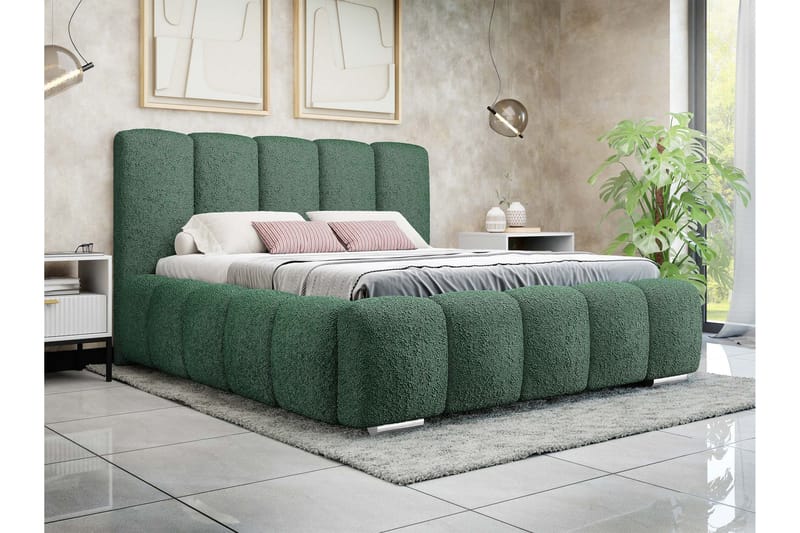 Gioia Förvaringssäng 160x200 cm - Grön - Möbler - Sovrum - Sängar - Sängar med förvaring