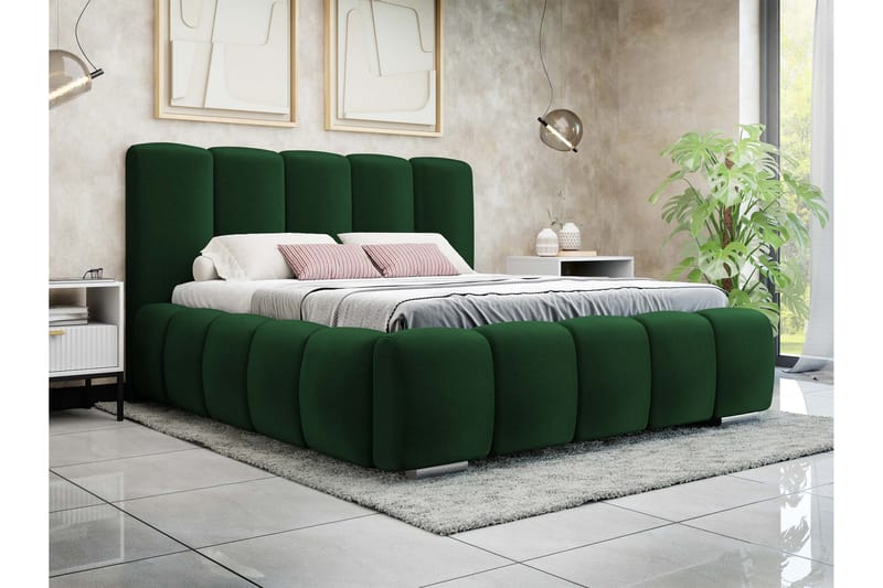 Gioia Förvaringssäng 180x200 cm - Grön - Möbler - Sovrum - Sängar - Dubbelsängar