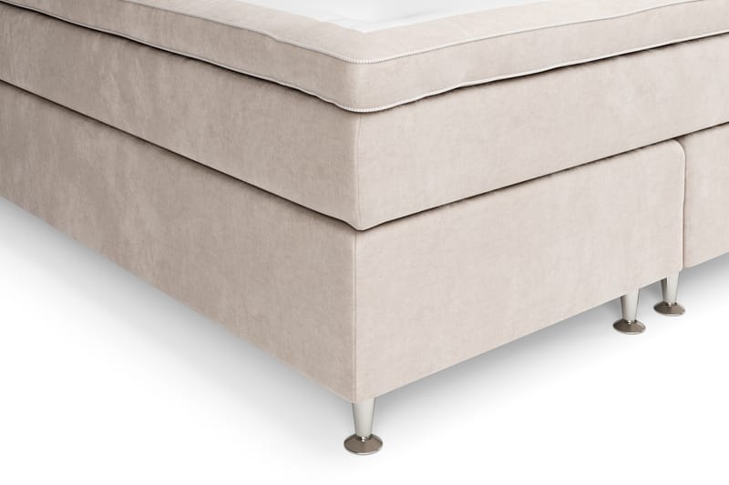 GRAND XL Sängpaket 160x200 cm + Madrasskydd - Beige / Sammet - Möbler - Sovrum - Sängar - Komplett Sängpaket