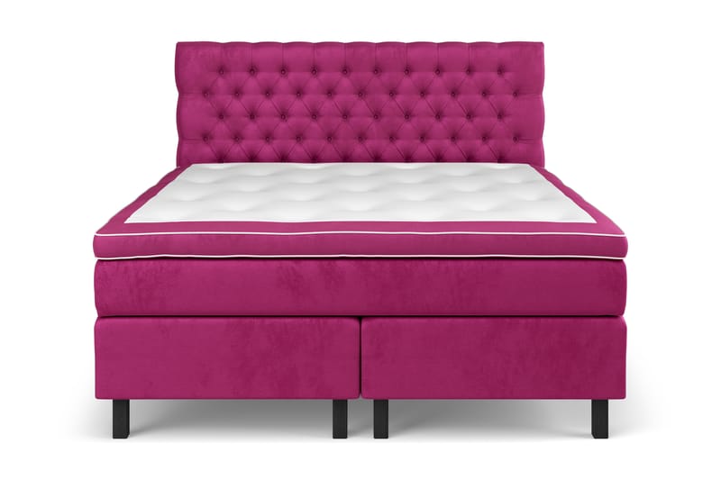 GRAND XL Sängpaket 160x200 cm Rosa Sammet - Kontinentalsängar