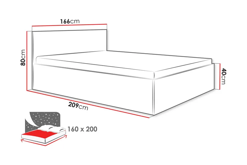 Gudelia Förvaringssäng - Vit - Möbler - Sovrum - Sängar - Sängar med förvaring