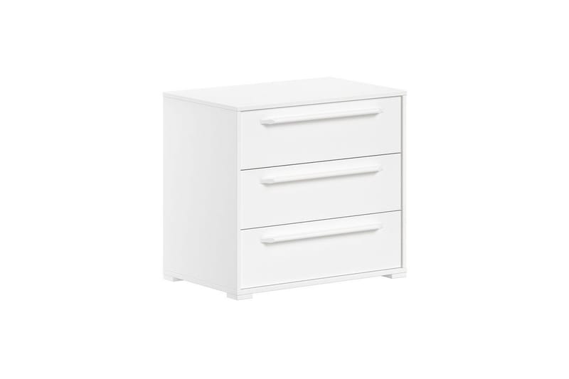 Halvhög Säng med bokhylla, skåp med 2 dörrar och byrå med 3 Lådor Sam Vit - Vit - Möbler - Sovrum - Sängar - Våningssängar & loftsängar