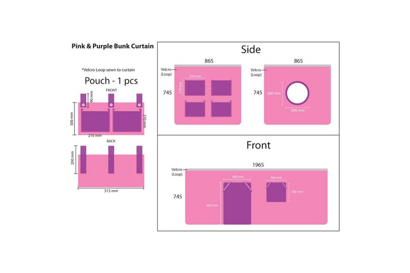 Halvhög Säng med gardin Pino Vit, Bella - Vit, Bella - Möbler - Sovrum - Sängar - Våningssängar & loftsängar