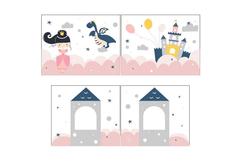 Halvhög Säng med gardin Pino Vit, Prinsessa sophie - Vit, Prinsessa sophie - Möbler - Sovrum - Sängar - Våningssängar & loftsängar