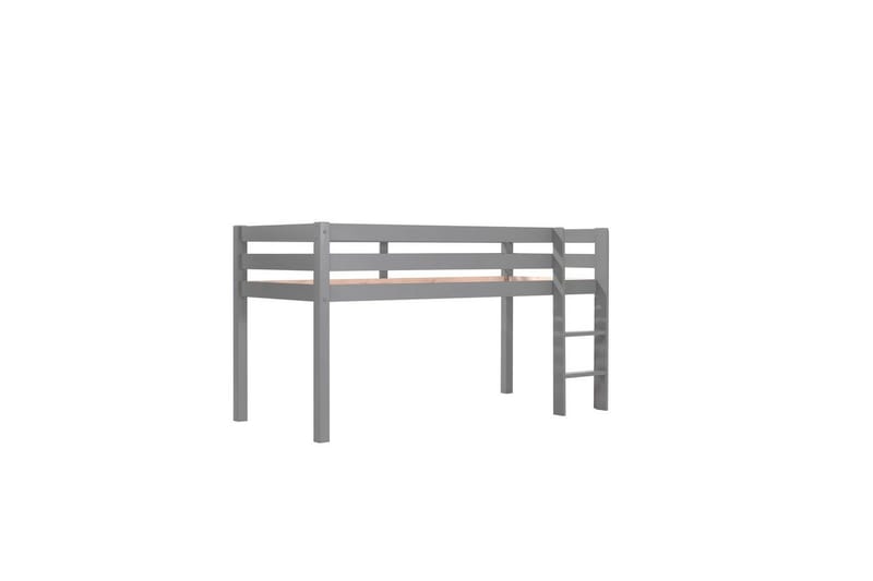 Halvhöjdssäng med gardin Pino Spring Grå, Grå, Utan rutschkana, Vår, Fjäder, 3 - Grå, Grå, Utan rutschkana, Vår, Fjäder, 3 - Möbler - Sovrum - Sängar - Våningssängar & loftsängar