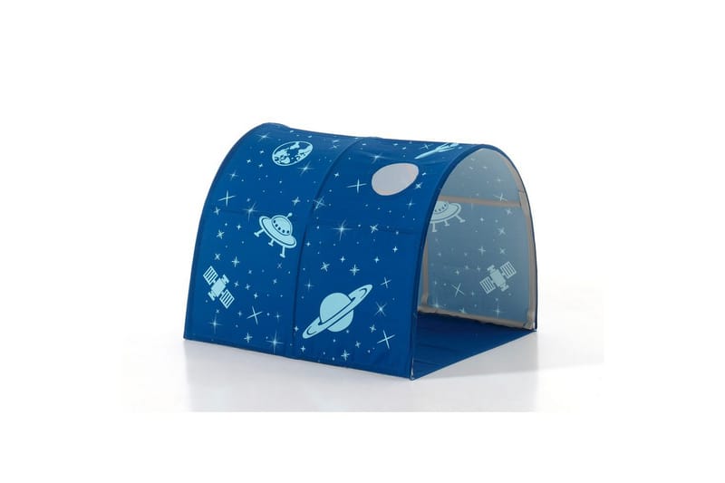 Halvhöjdssäng med gardin Pino Astro Grå, Grå, Med rutschkana, Med tunnel, 3 - Grå, Grå, Med rutschkana, Med tunnel, 3 - Möbler - Sovrum - Sängar - Våningssängar & loftsängar