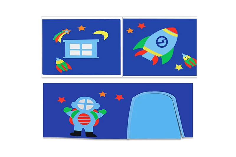 Halvhöjdssäng med gardin Pino Astro Naturlig, Naturlig, Med rutschkana, Utan tunnel, 3 - Naturlig, Naturlig, Med rutschkana, Utan tunnel, 3 - Möbler - Sovrum - Sängar - Våningssängar & loftsängar