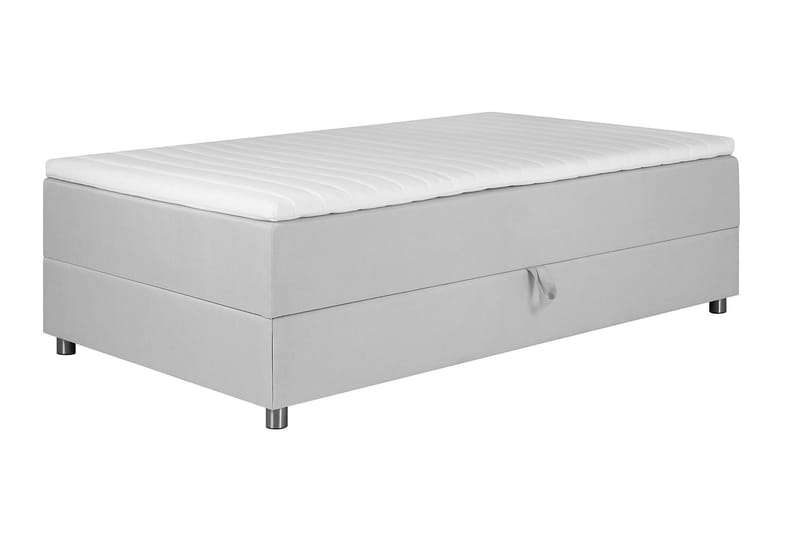 Happy Säng med Förvaring 120x200 - Ljusgrå - Komplett Sängpaket - Sängar med förvaring