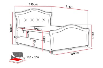 Hestra Lux Sängpaket Kontinentalsäng 120x200 cm - Blå - Möbler - Sovrum - Sängar - Komplett Sängpaket