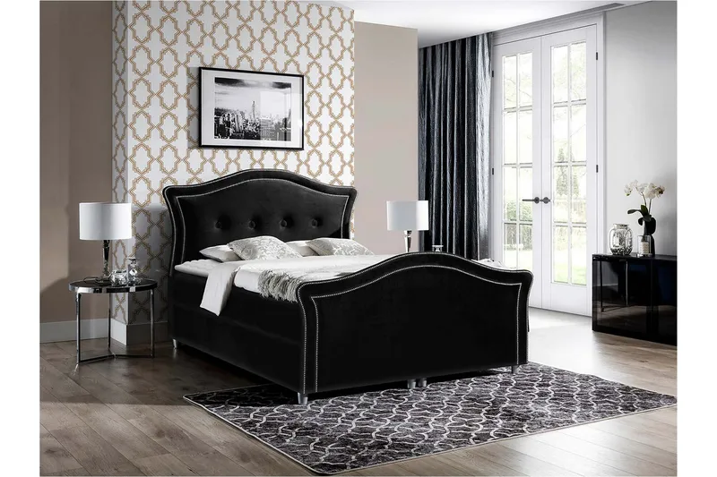 Hestra Lux Sängpaket Kontinentalsäng 140x200 cm - Svart - Möbler - Sovrum - Sängar - Komplett Sängpaket
