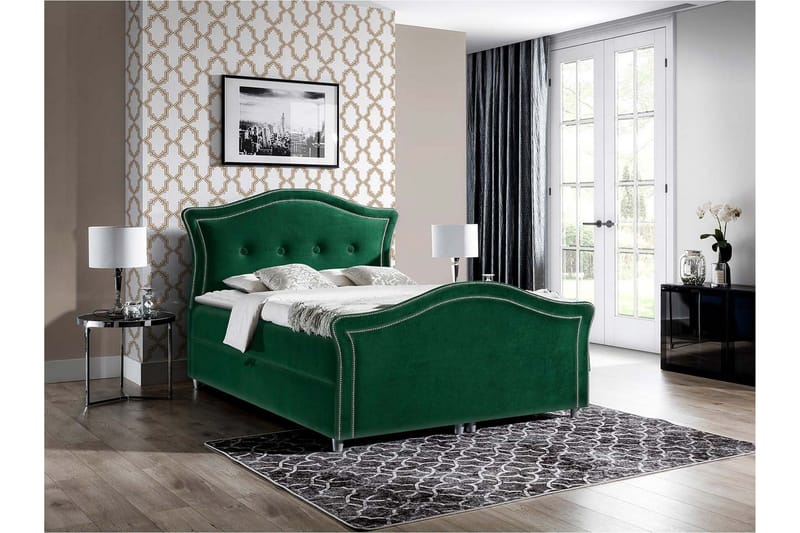 Hestra Lux Sängpaket Kontinentalsäng 160x200 cm - Grön - Möbler - Sovrum - Sängar - Komplett Sängpaket