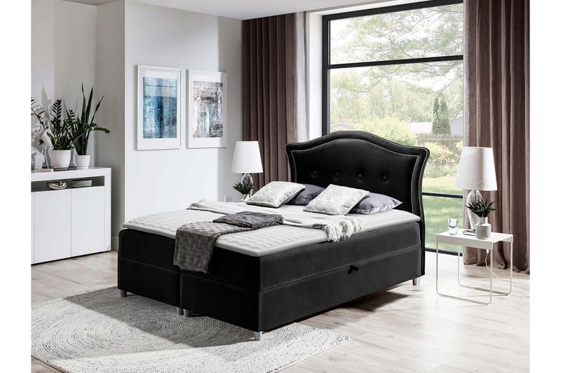 Hestra Sängpaket Kontinentalsäng 140x200 cm - Svart - Möbler - Sovrum - Sängar - Komplett Sängpaket