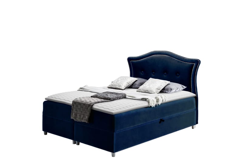 Hestra Sängpaket Kontinentalsäng 160x200 cm, Blå