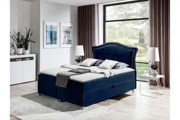 Hestra Sängpaket Kontinentalsäng 160x200 cm - Blå - Möbler - Sovrum - Sängar - Komplett Sängpaket