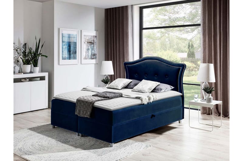 Hestra Sängpaket Kontinentalsäng 180x200 cm - Blå - Möbler - Sovrum - Sängar - Komplett Sängpaket