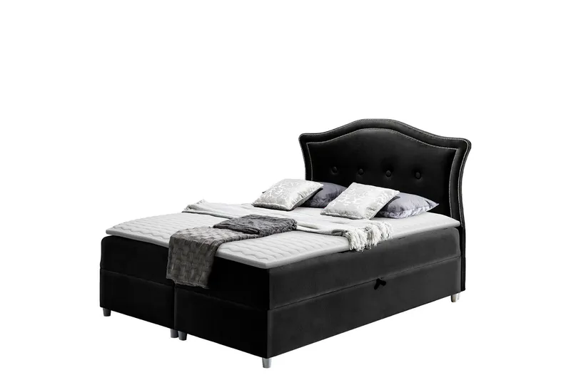 Hestra Sängpaket Kontinentalsäng 200x200 cm, Svart