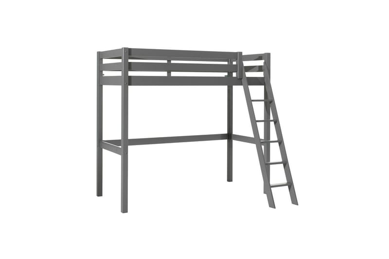 Highsleeper loftsäng Pino Grå, 90 x 200 cm - Grå, 90 x 200 cm - Möbler - Sovrum - Sängar - Våningssängar & loftsängar