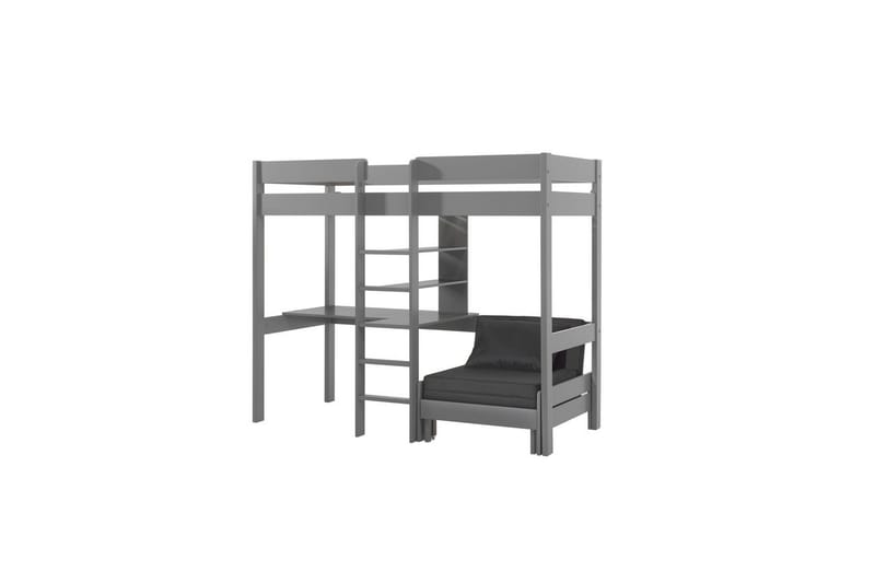 Highsleeper Pino Grå, Med bäddsoffa - Grå, Med bäddsoffa - Möbler - Sovrum - Sängar - Våningssängar & loftsängar