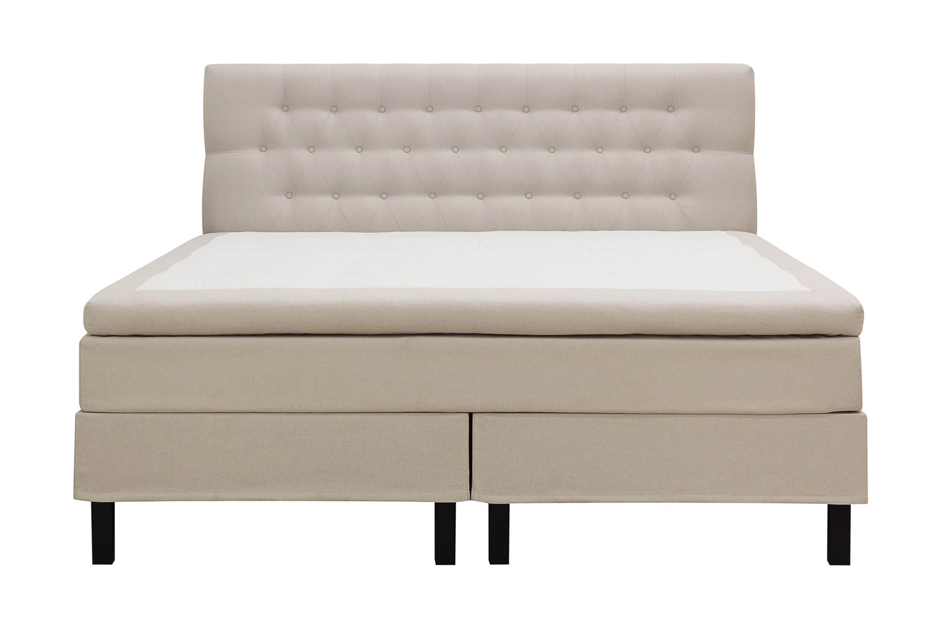 Hilton Komplett Sängpaket 160x200 cm Kontinentalsäng med diamant sänggavel - Beige - Möbler - Sovrum - Sängar - Komplett Sängpaket