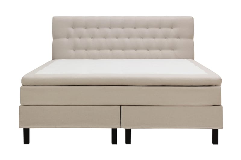 Hilton Komplett Sängpaket 160x200 cm Kontinentalsäng med diamant sänggavel - Beige - Möbler - Sovrum - Sängar - Komplett Sängpaket