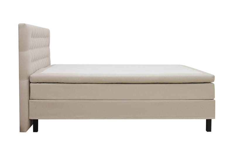 Hilton Komplett Sängpaket 160x200 cm Kontinentalsäng med diamant sänggavel - Beige - Möbler - Sovrum - Sängar - Komplett Sängpaket