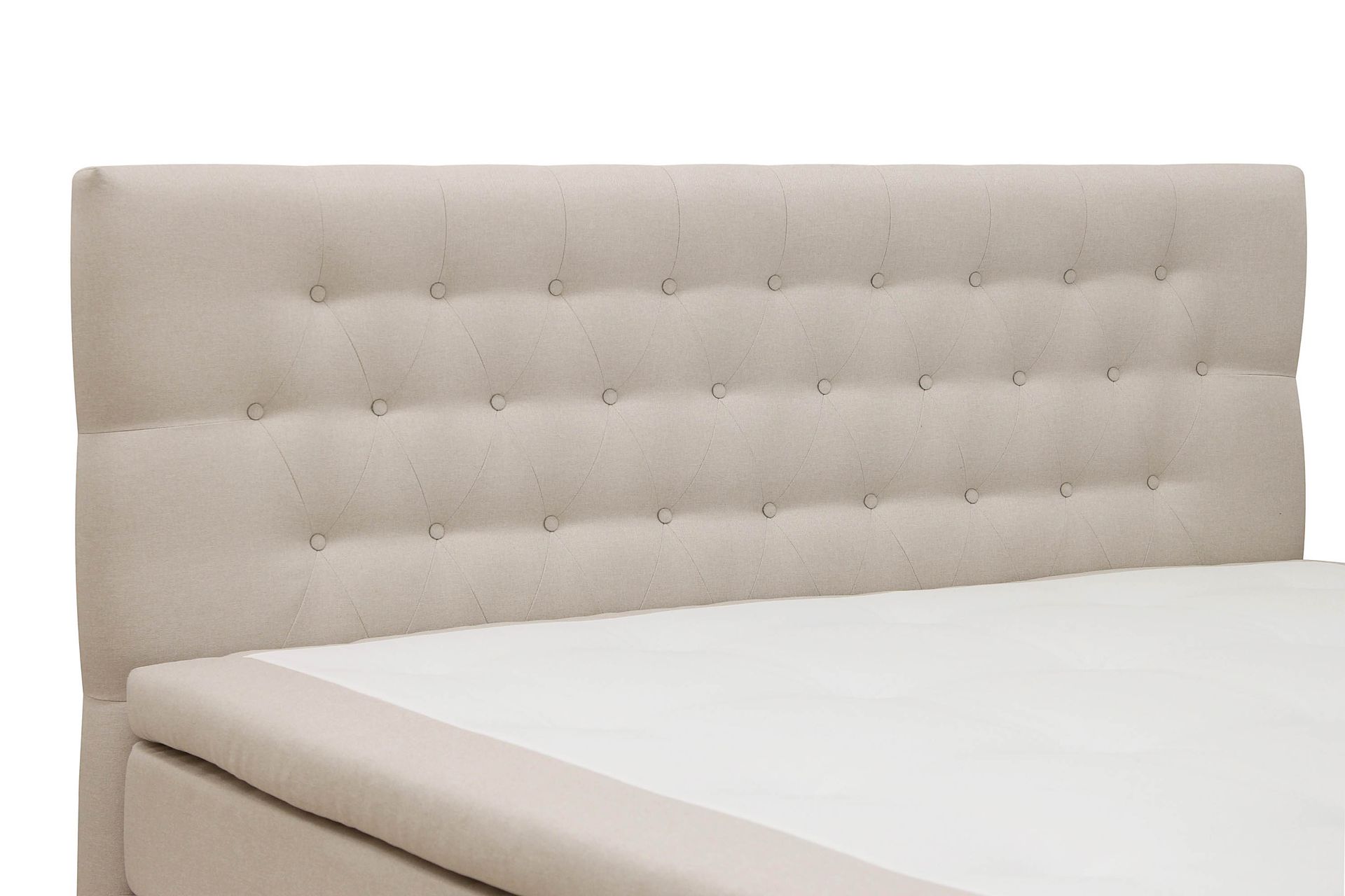 Hilton Komplett Sängpaket 160x200 cm Kontinentalsäng med diamant sänggavel - Beige - Möbler - Sovrum - Sängar - Komplett Sängpaket