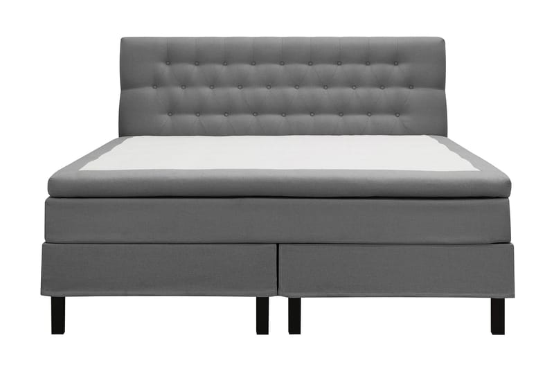 Hilton Komplett Sängpaket 160x200 cm Kontinentalsäng med diamant sänggavel - Grå - Möbler - Sovrum - Sängar - Komplett Sängpaket