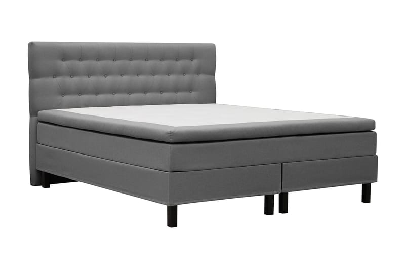 Hilton Komplett Sängpaket 160x200 cm Kontinentalsäng med diamant sänggavel - Grå - Möbler - Sovrum - Sängar - Komplett Sängpaket