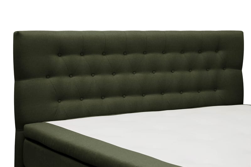 Hilton Komplett Sängpaket 160x200 cm Kontinentalsäng med diamant sänggavel - Grön - Möbler - Sovrum - Sängar - Komplett Sängpaket